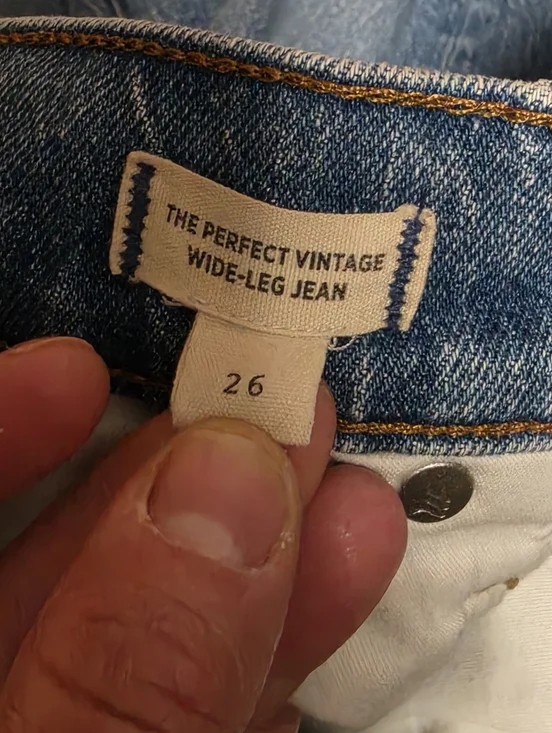 MADEWELL Perfect Vintage Wide Leg High Rise Jeans Womens 26 Blue Model Off Duty - Picture 7 of 8